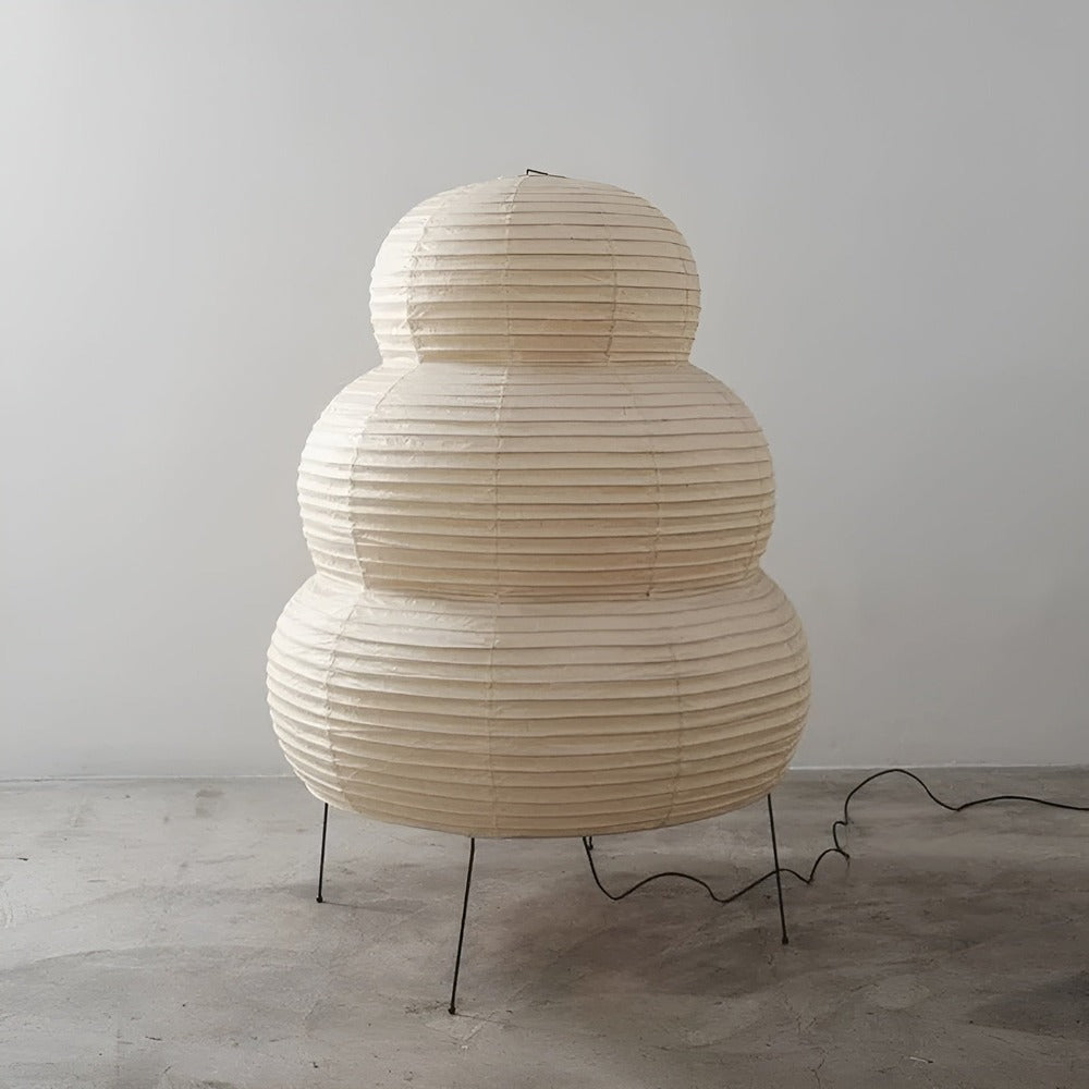 Minimalistyczna Lampa Podłogowa Zen Glow - Papier Ryżowy Biały dla Relaksu w Domu 3