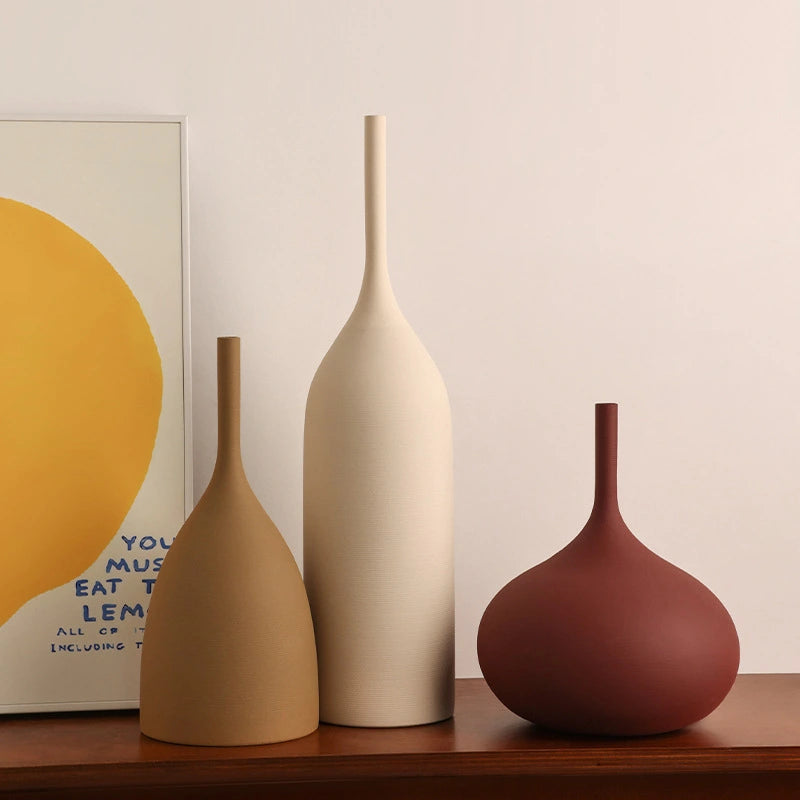 Morandi Style Ceramic Vase - Elegant White Porcelain for Stylish Interiors 4