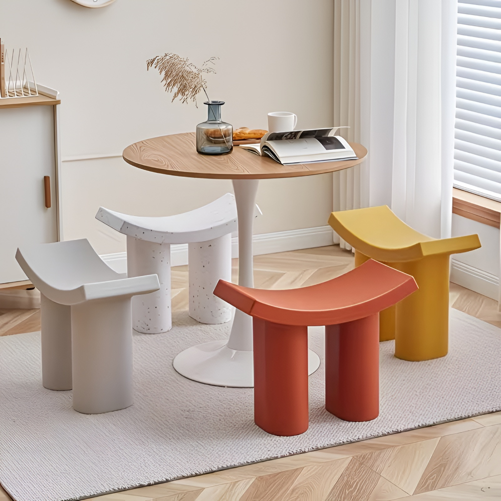 Nordic Contemporary Stool 57x25x44cm - Colorful Durable Plastic for Kitchen Bar 2
