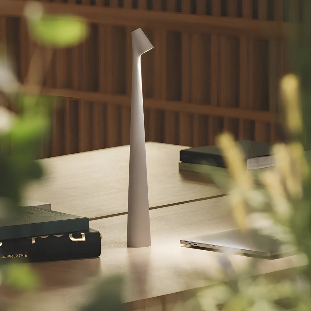 Nowoczesna Bezprzewodowa Lampa Stołowa LED - Czarna Metalowa, Minimalistyczna Dekoracja do Salonu 2
