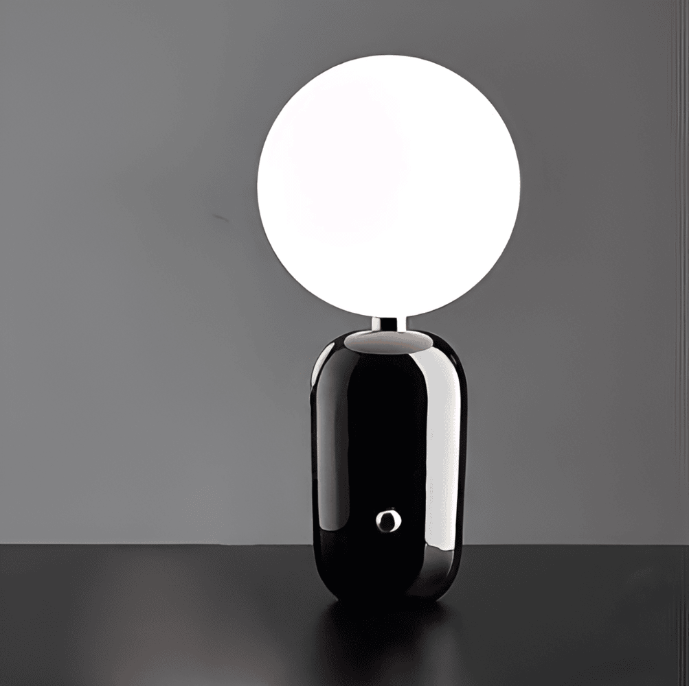 Nowoczesna Lampa Stołowa - Szklana Kula z Regulowanym Światłem dla Eleganckiego Wnętrza 4