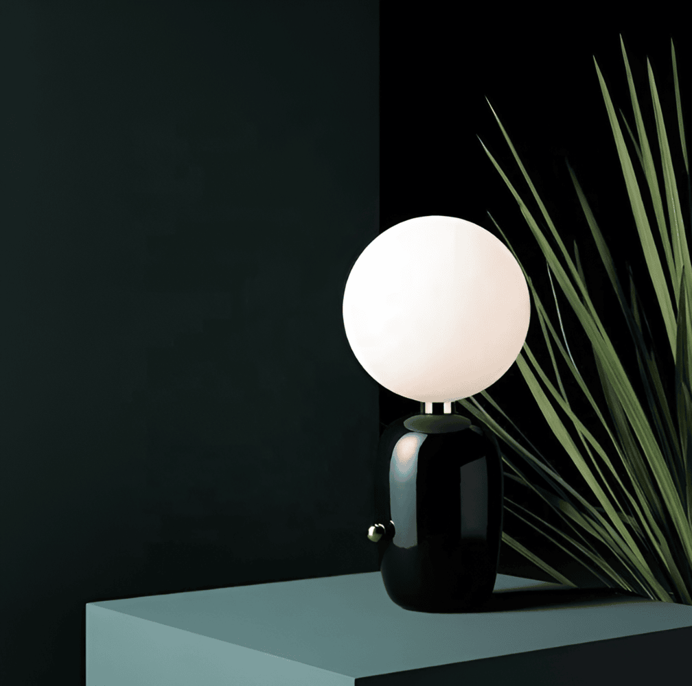 Nowoczesna Lampa Stołowa - Szklana Kula z Regulowanym Światłem dla Eleganckiego Wnętrza 5