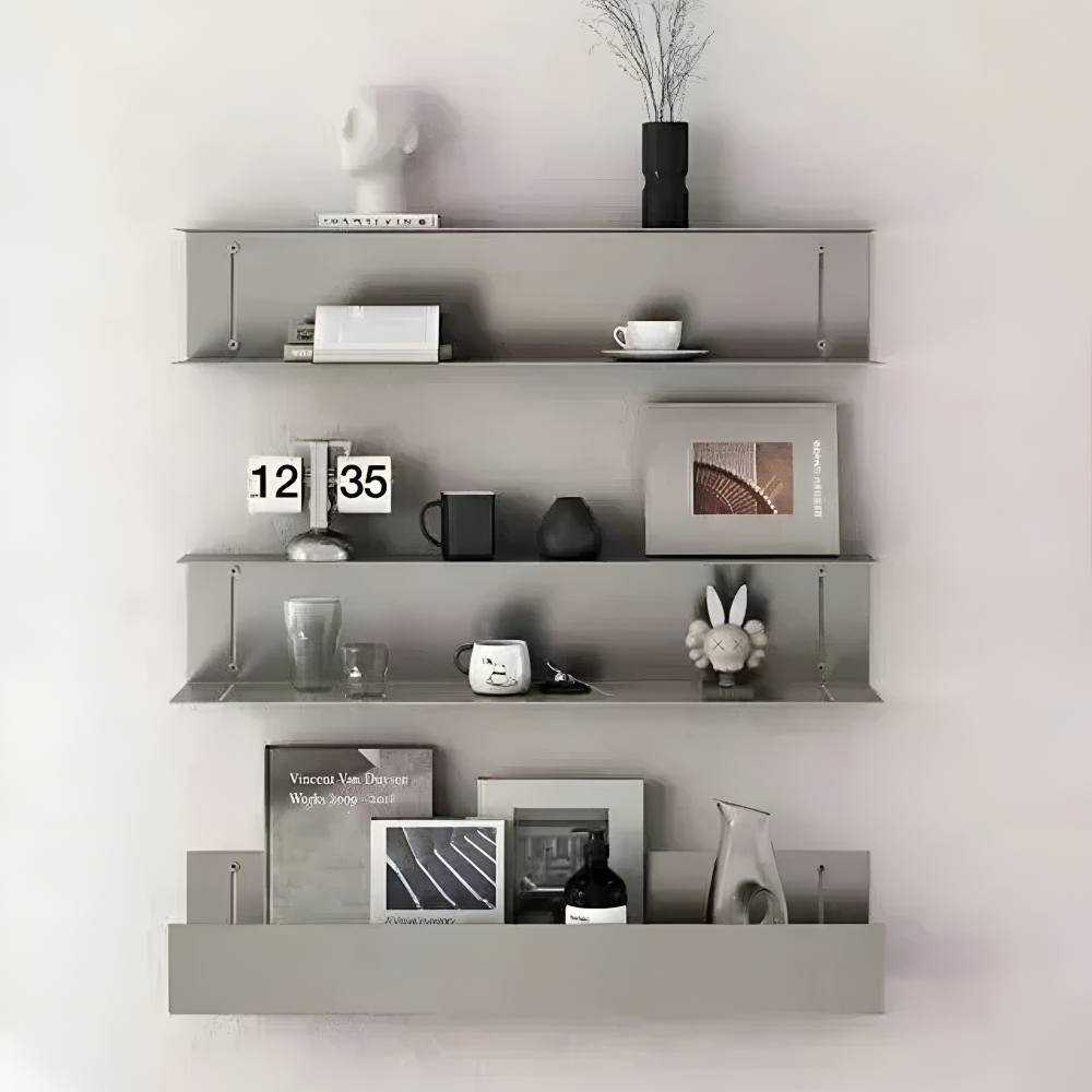 Nowoczesna Minimalistyczna Półka Ścienna - Stal Nierdzewna 60cm/90cm do Stylowego Wnętrza 0