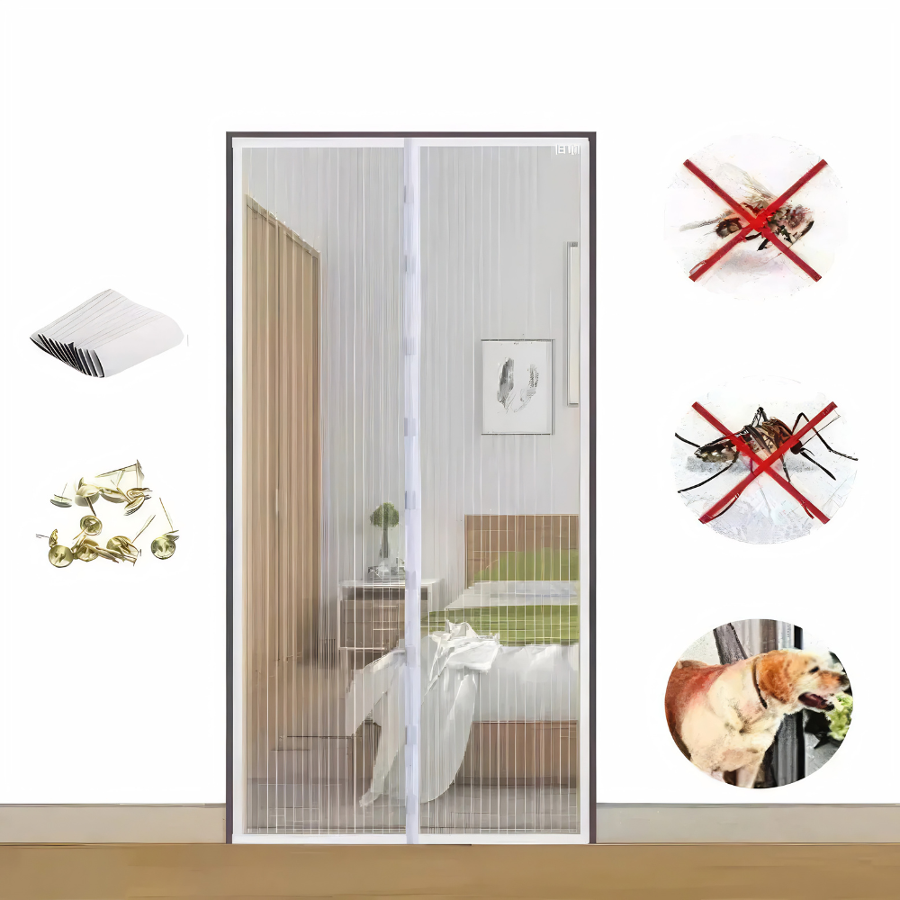 Nowoczesna Moskitiera na Drzwi Balkonowe 80-120x210-220 cm – Trwały Poliester, Ochrona Przed Owadami 3