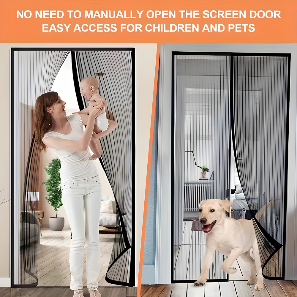 Nowoczesna Moskitiera na Drzwi Balkonowe 80-120x210-220 cm – Trwały Poliester, Ochrona Przed Owadami 4