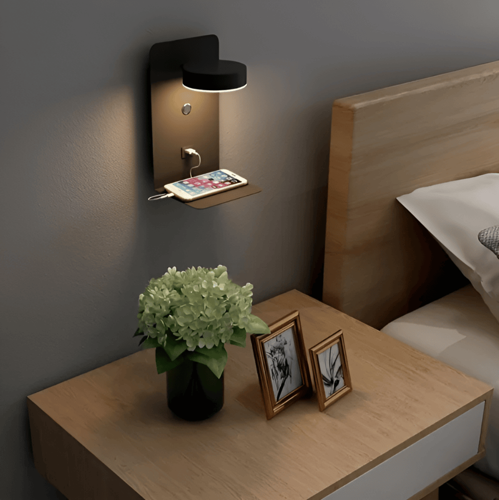 Nowoczesna Regulowana Lampka Nocna - Aluminium z USB i Inteligentnym Sterowaniem do Sypialni 3