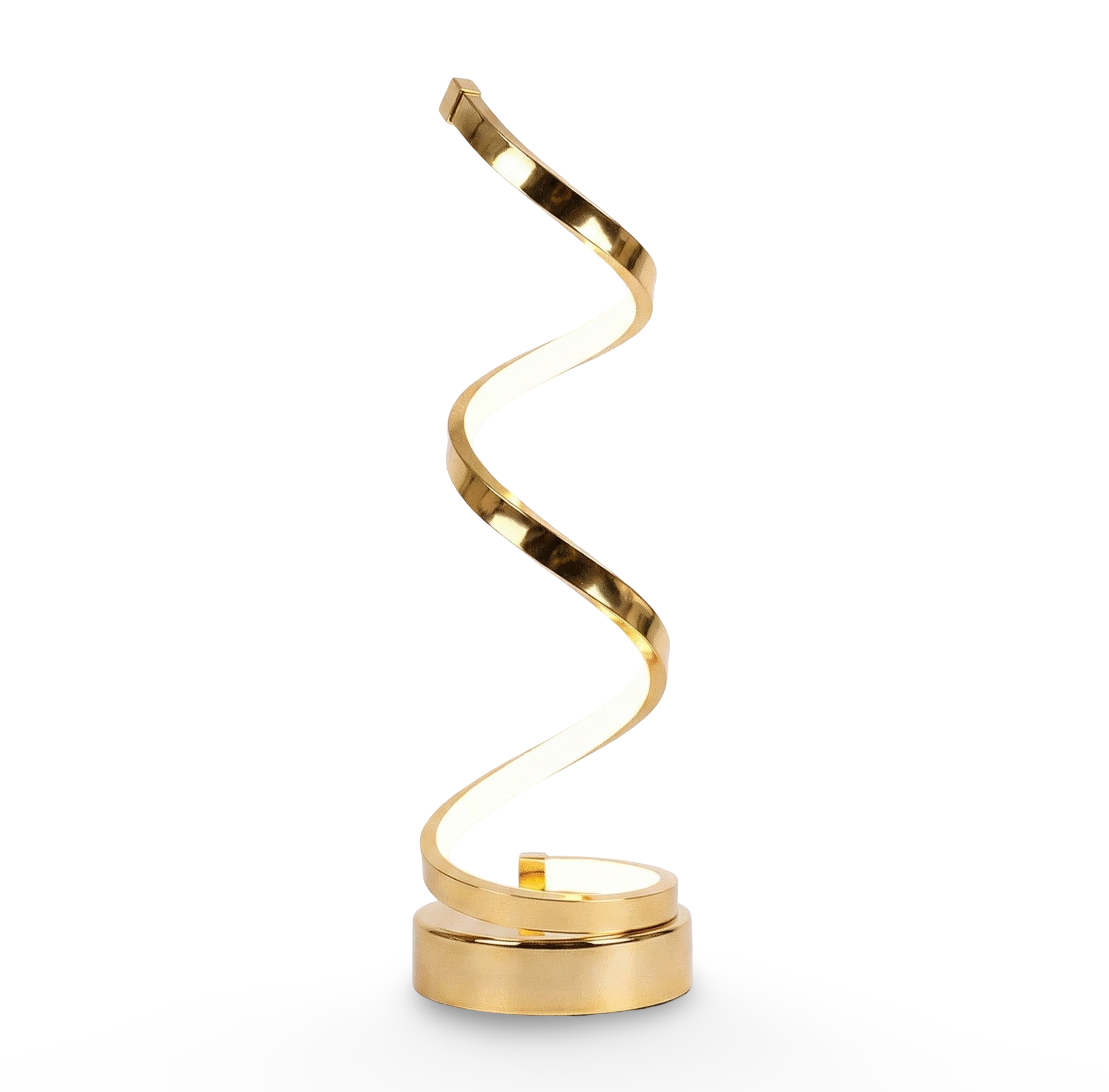 Nowoczesna Spiralna Lampa Stołowa LED - Aluminium Biała z Dotykowym Sterowaniem do Eleganckiego Wnętrza 4