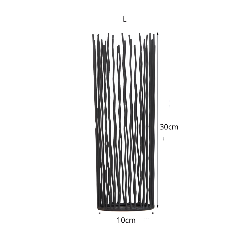 Nowoczesny Abstrakcyjny Świecznik 30x10cm - Czarne Żelazo Elegancka Dekoracja do Wnętrz 8