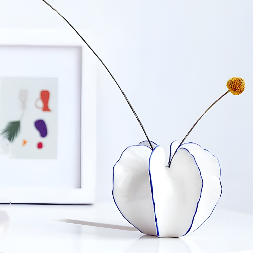 Nowoczesny Ceramiczny Wazon - Biała Porcelanowa Dekoracja do Stylowego Wnętrza 3