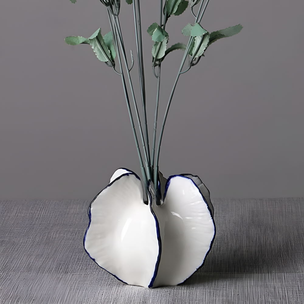 Nowoczesny Ceramiczny Wazon - Biała Porcelanowa Dekoracja do Stylowego Wnętrza 5