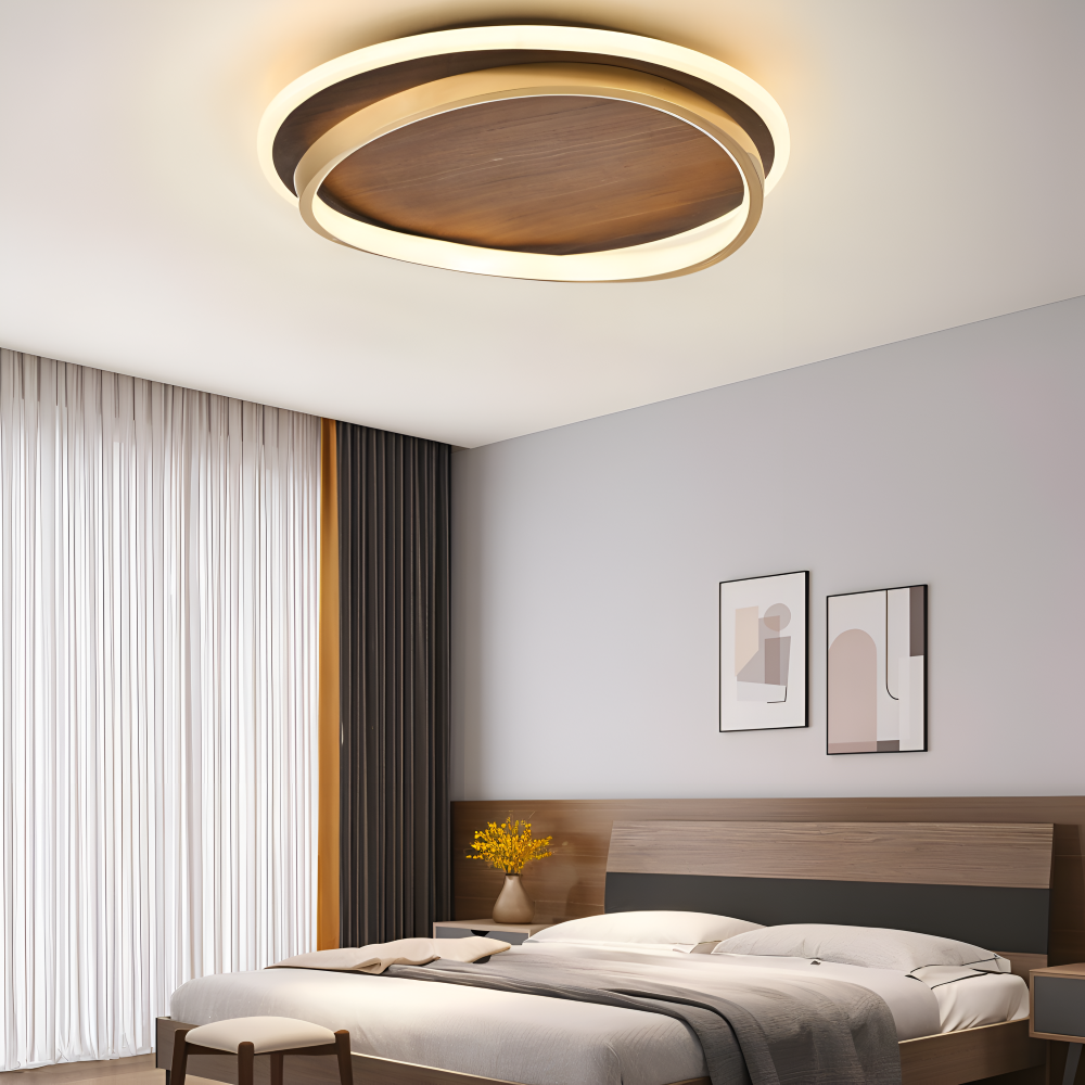 Lampa sufitowa drewniana LED plafon – 1