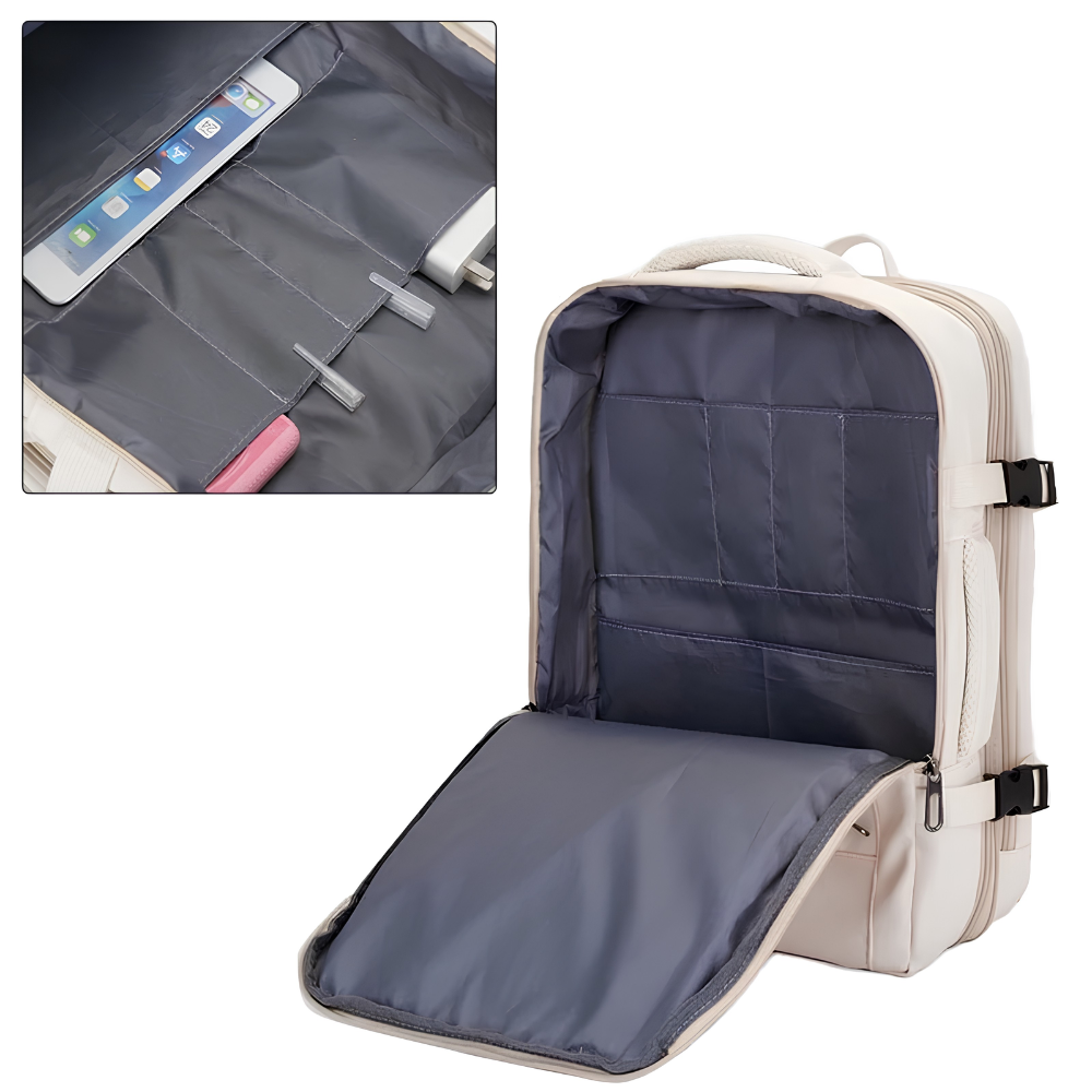Plecak Podróżny z Przegrodą na Laptopa i Buty – Pojemny Wodoodporny Plecak Kabinowy z USB
