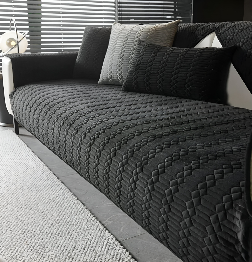 Narzuta na sofę antypoślizgowa 70x70 do 120x180 cm – pluszowy ochraniacz, 21 rozmiarów i 2 poszewki