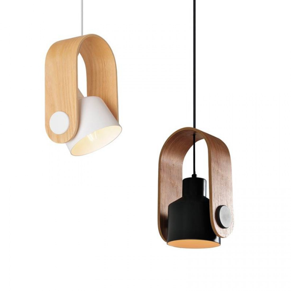 Regulowana Lampa Wisząca LED z Efektem Drewna – Mini Spot Sufitowy do Kuchni, Salonu i Jadalni