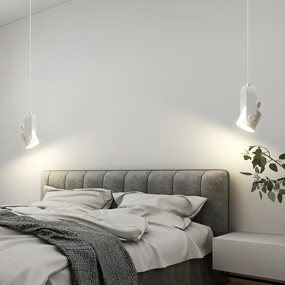 Regulowana Lampa Wisząca LED z Efektem Drewna – Mini Spot Sufitowy do Kuchni, Salonu i Jadalni