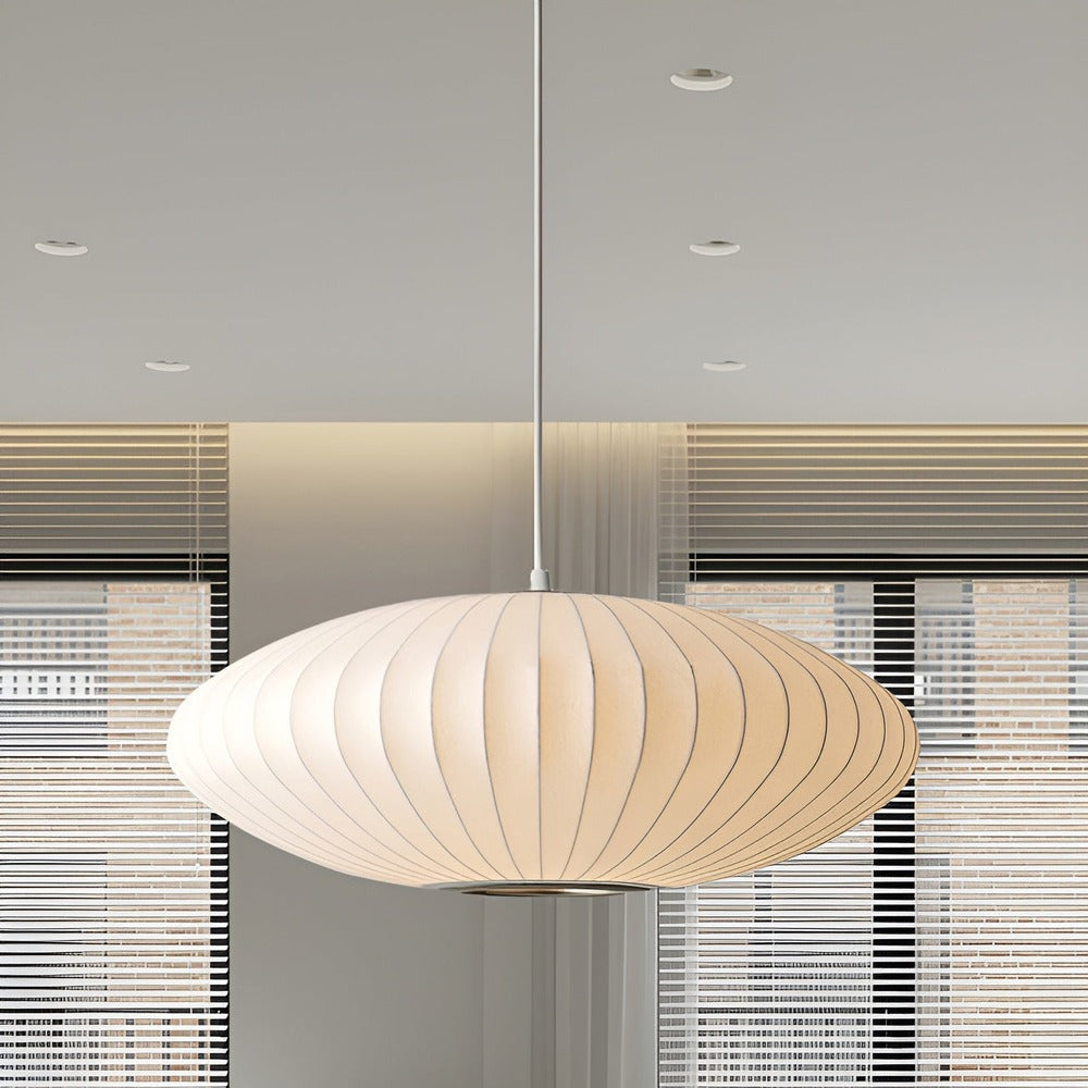 RoundRipples - Biały baldachim z tkaniny 50/60 cm, lampa wisząca typu bubble 1