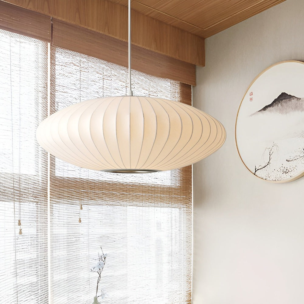 RoundRipples - Biały baldachim z tkaniny 50/60 cm, lampa wisząca typu bubble 2