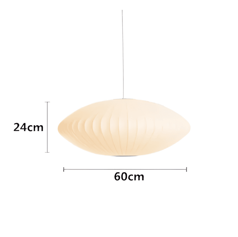 RoundRipples - Biały baldachim z tkaniny 50/60 cm, lampa wisząca typu bubble 7