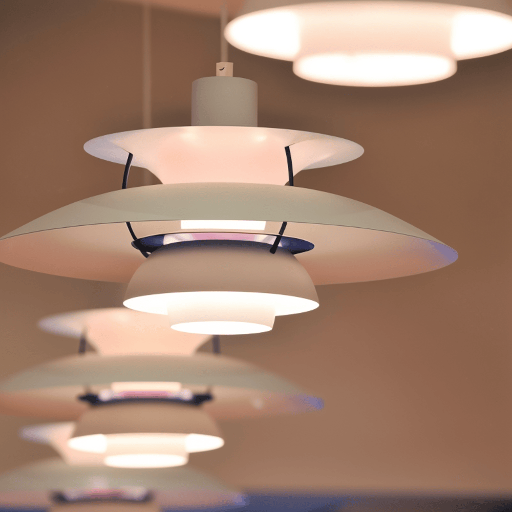 Skandynawska Metalowa Lampa Sufitowa - Klasyczna Wisząca w Ciepłym Stylu do Salonu i Kuchni - 5