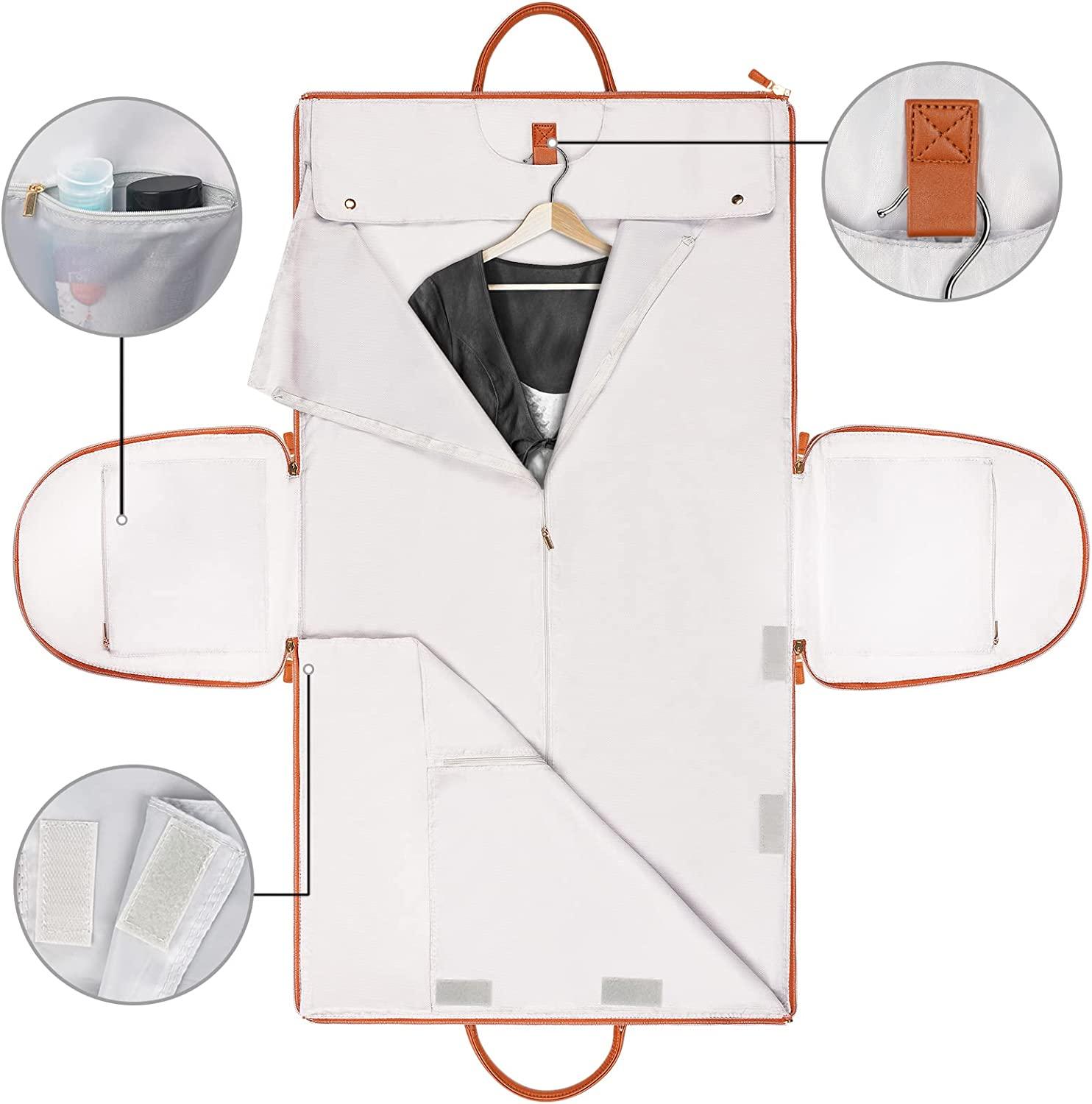 Stylowa Torba SuitBag dla Kobiet | Skórzana, Składana, Jasnoróżowa 4