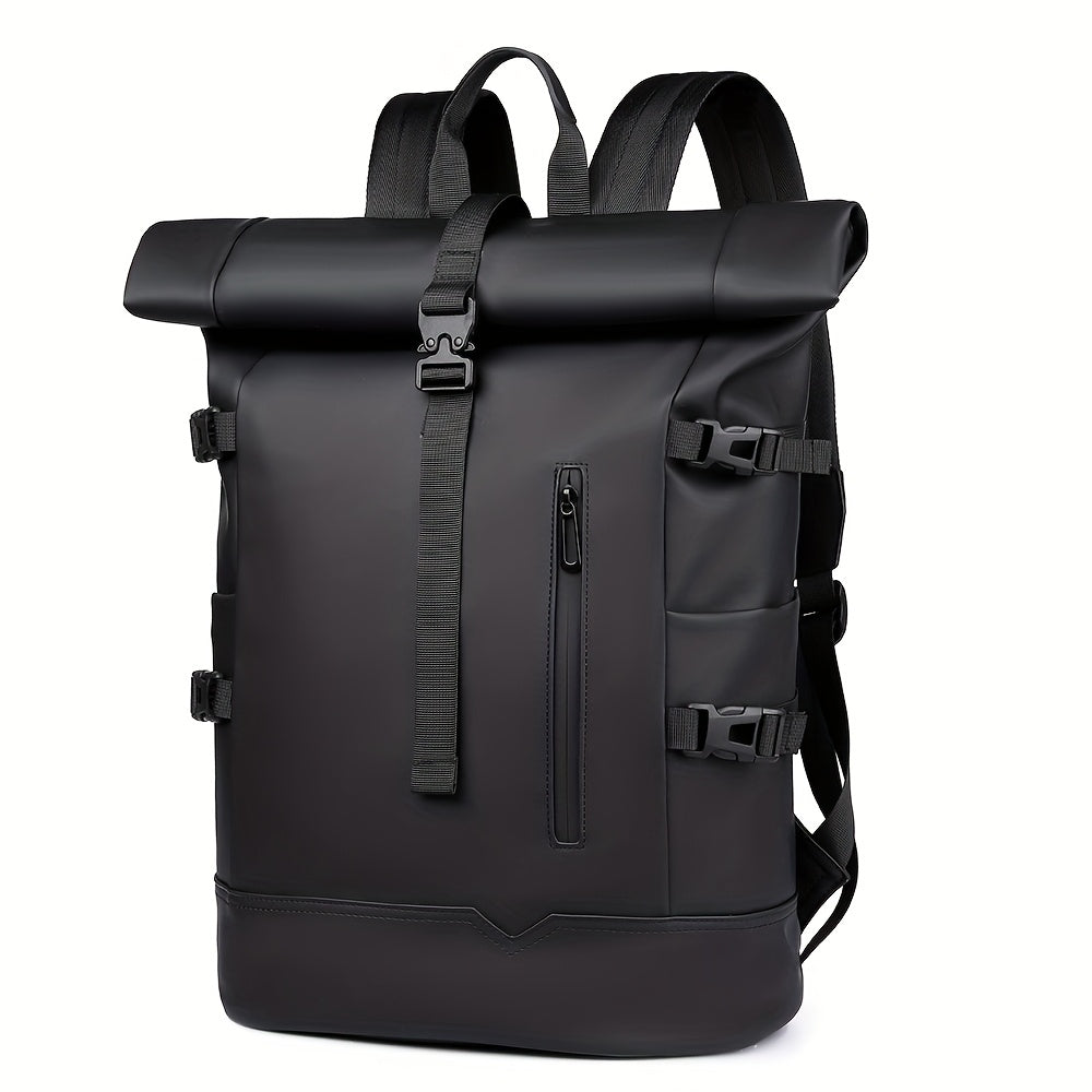 Stylowy Wodoodporny Plecak na Laptopa 31x18x44cm - Trwały Czarny Nylon dla Mężczyzn 0