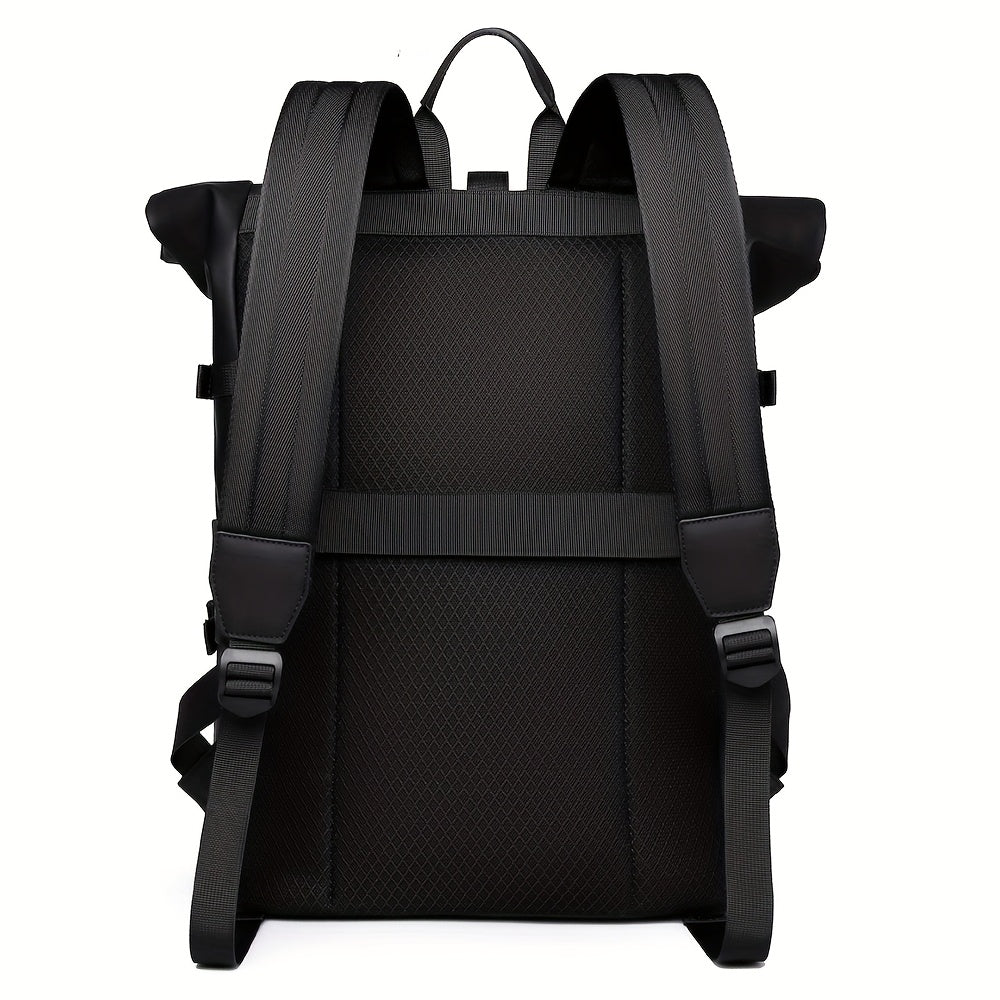 Stylowy Wodoodporny Plecak na Laptopa 31x18x44cm - Trwały Czarny Nylon dla Mężczyzn 2