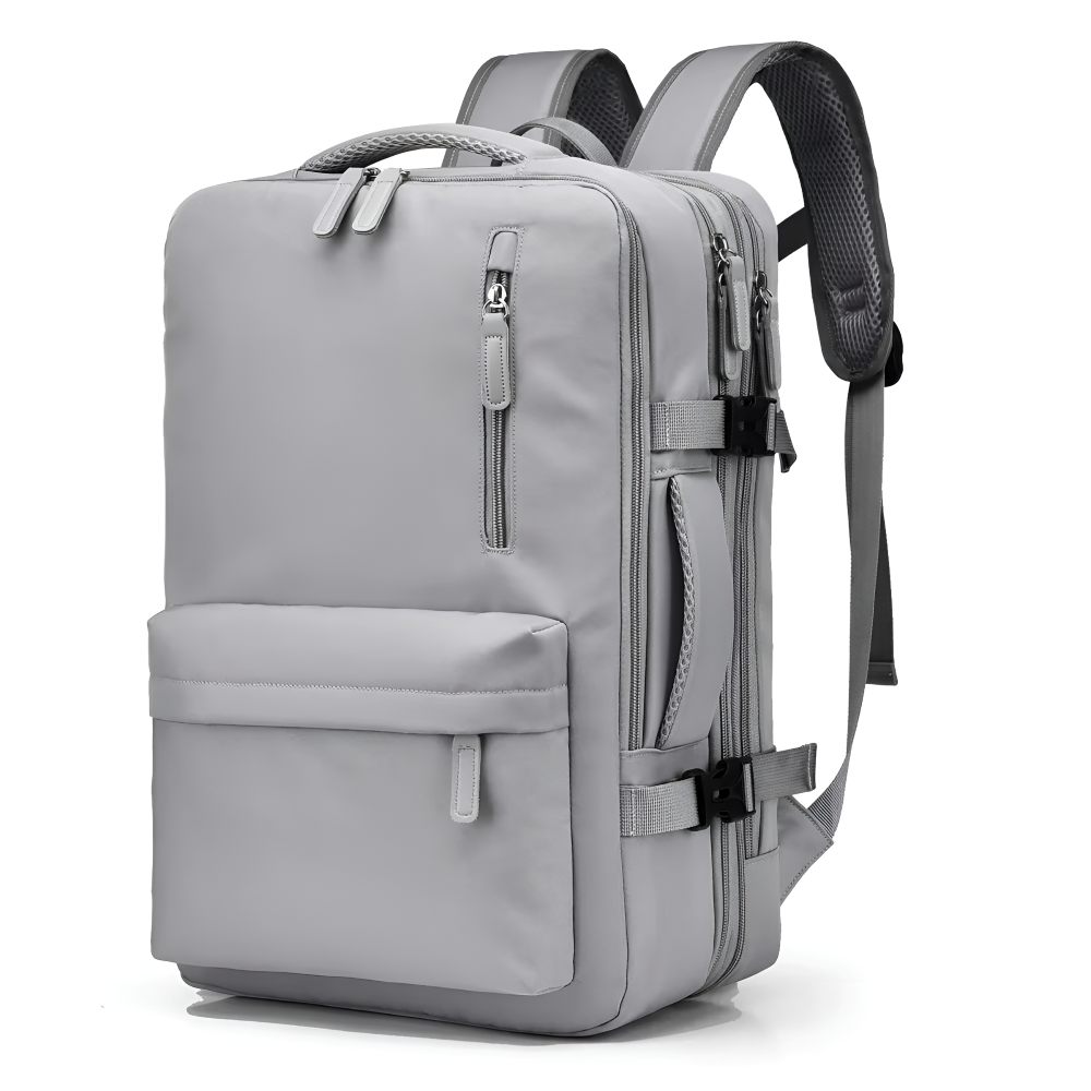 Wytrzymały, wodoodporny plecak 33x22x47cm - Nylon Czarny z funkcją ładowania USB do podróży 9