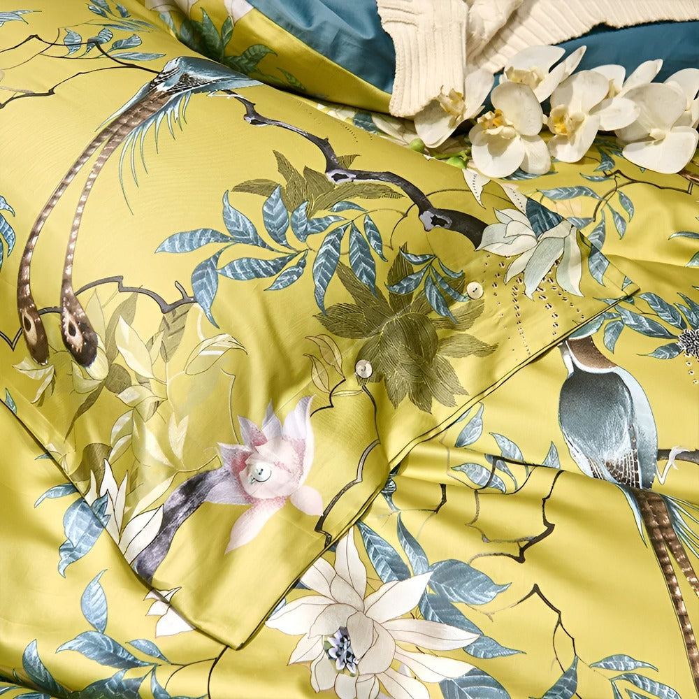 YellowSilk Kwiatowa Pościel 200x220 | Egipska Bawełna, Luksusowa 2