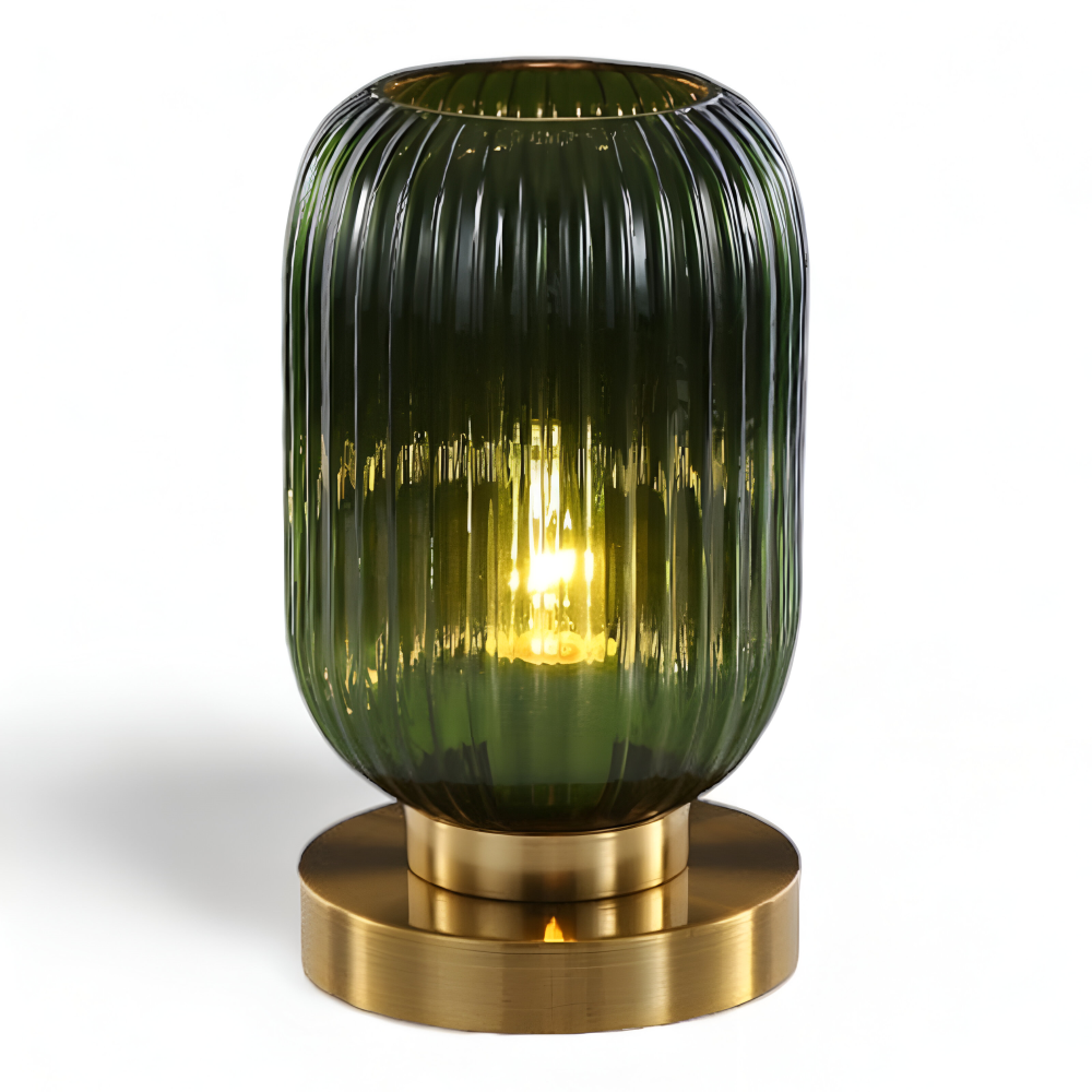 Zielona lampa nocna, mała 13 x 25 cm