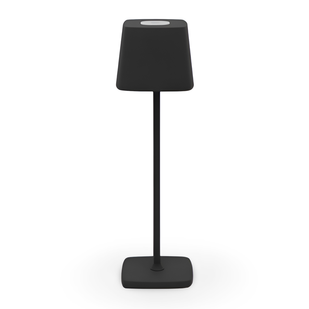 Bezprzewodowa lampa stołowa, kolor Czarny, ujęcie na białym tle