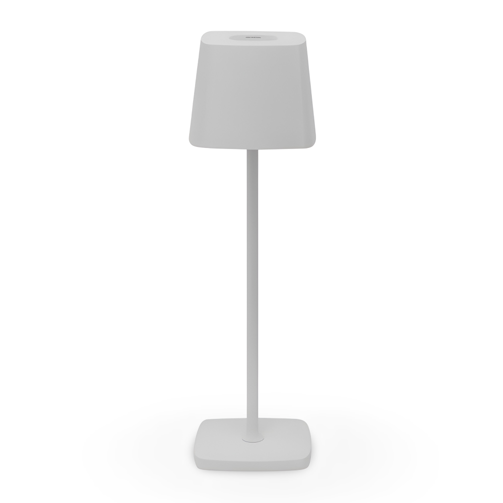 Bezprzewodowa lampa stołowa, kolor Biały, ujęcie na białym tle
