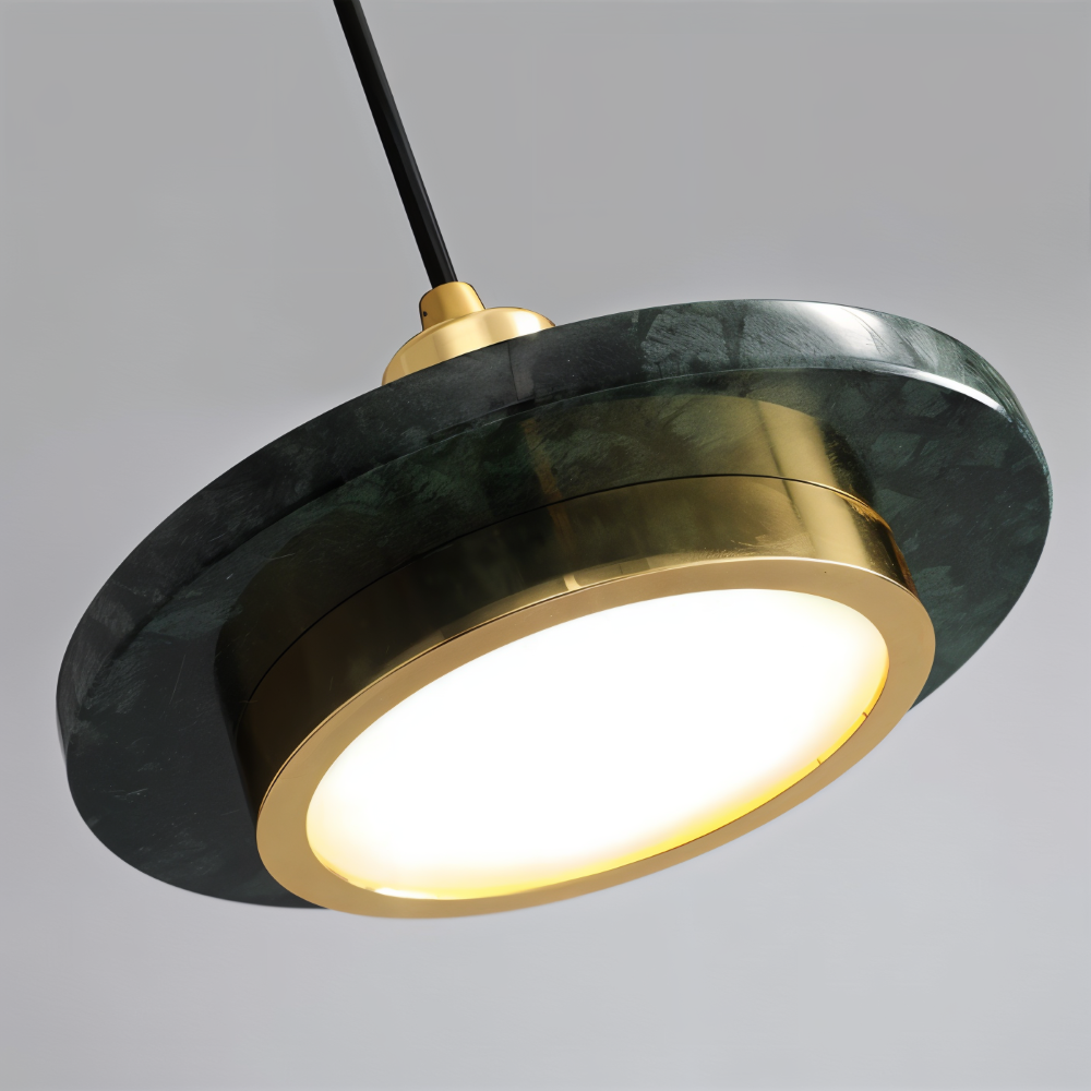 Lampa wisząca nad stół LED z marmurem – zdjęcie 9