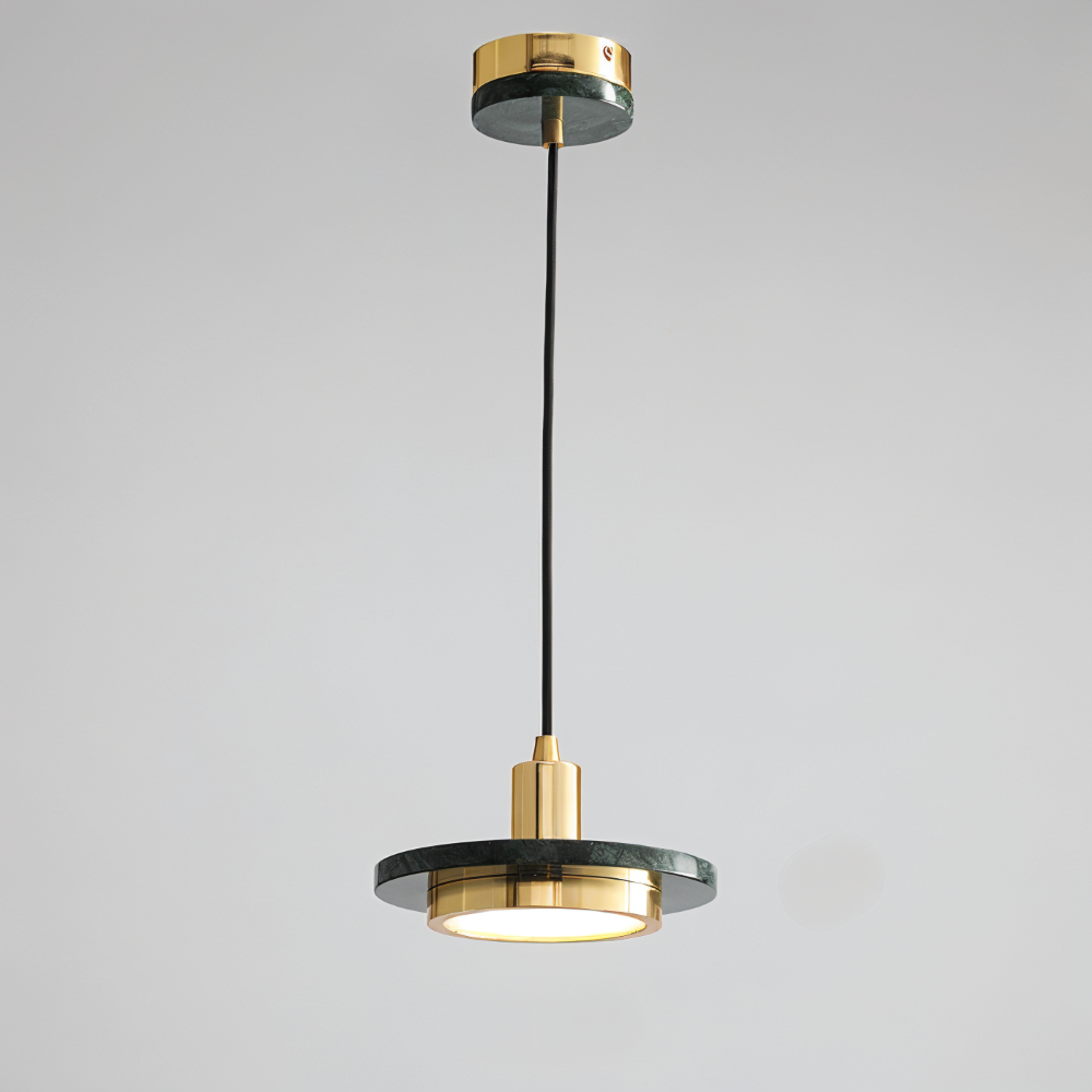 Lampa wisząca nad stół LED z marmurem – zdjęcie 11