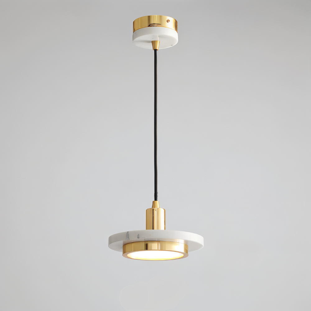 Lampa wisząca nad stół LED z marmurem – zdjęcie 13