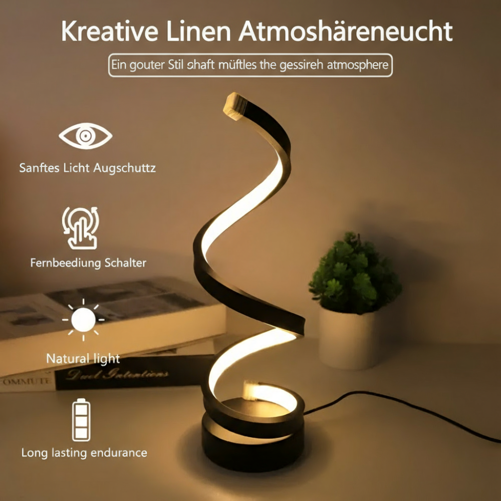 Grafika z funkcjami spiralnej lampki nocnej