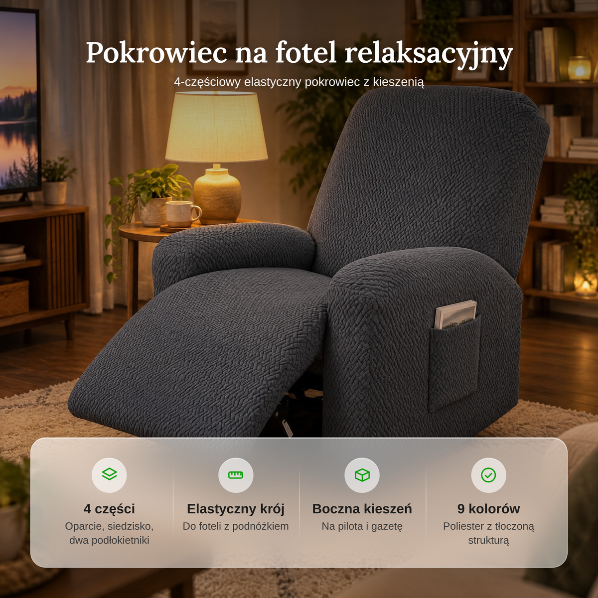 Zalety pokrowca na fotel relaksacyjny w skrócie