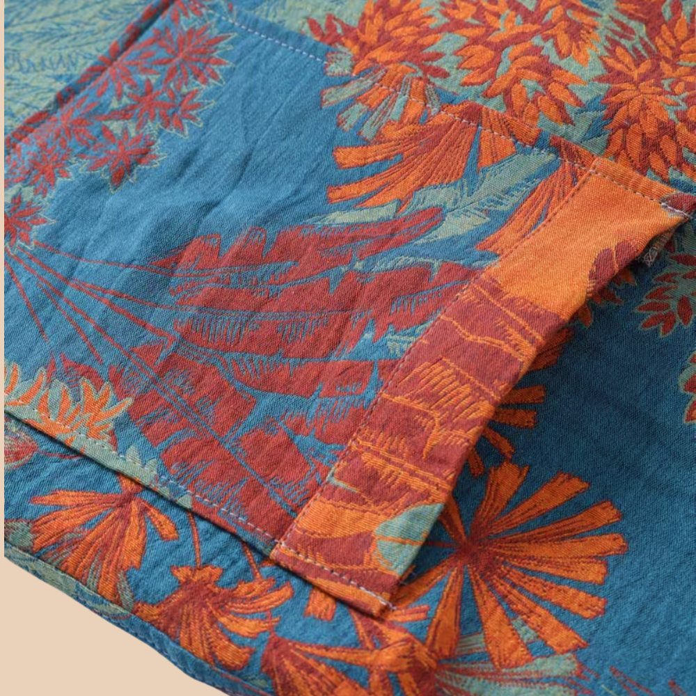 Detale wykończenia szlafroka kimono