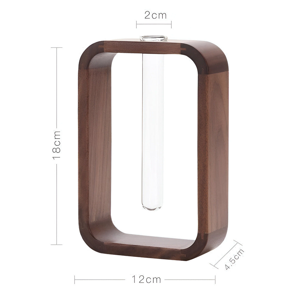 Wymiary wazonu z probówką: 18 x 12 x 4,5 cm, probówka 2 cm