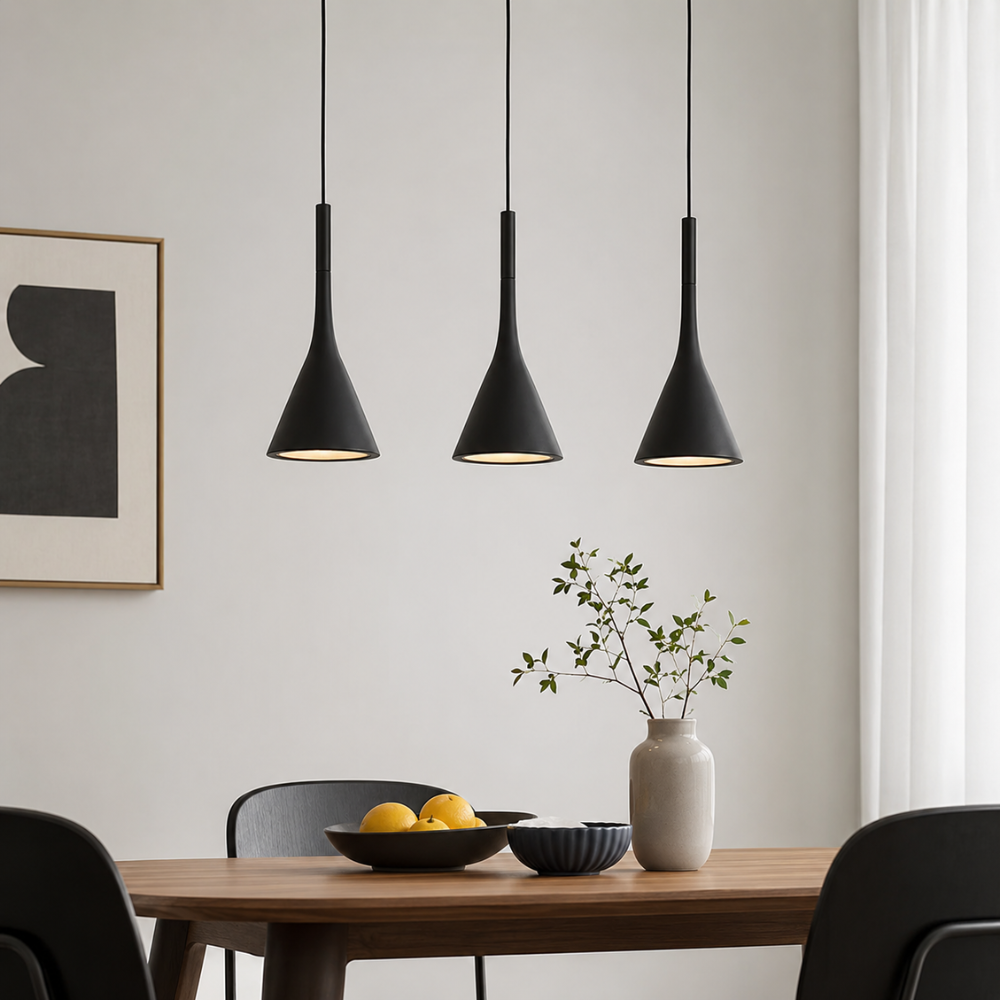 Nowoczesna Stożkowa Lampa Wisząca – Regulowana Lampa Sufitowa w Stylu Nordyckim do Kuchni i Jadalni