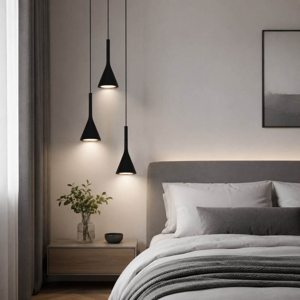Nowoczesna Stożkowa Lampa Wisząca – Regulowana Lampa Sufitowa w Stylu Nordyckim do Kuchni i Jadalni