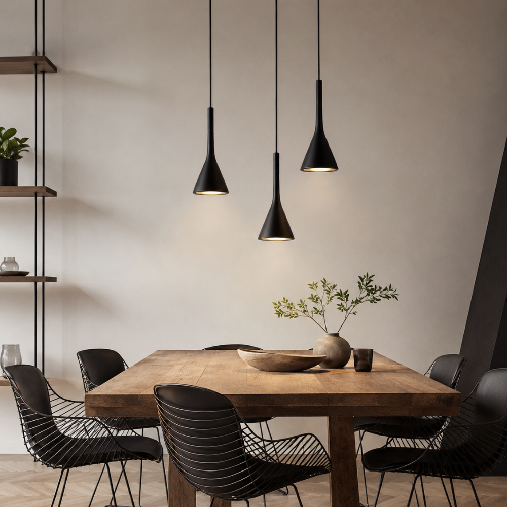 Nowoczesna Stożkowa Lampa Wisząca – Regulowana Lampa Sufitowa w Stylu Nordyckim do Kuchni i Jadalni