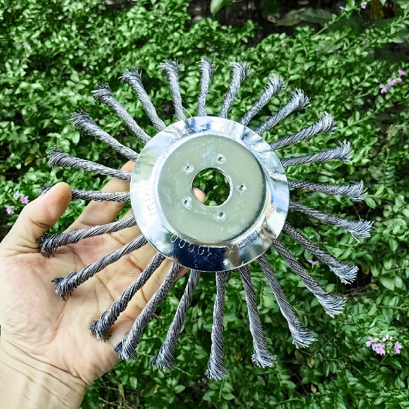 25,4 cm głowica szczotki drucianej ze stali do podkaszarek | Metalowa końcówka do podkaszarek do usuwania chwastów, mchu i rdzy 4