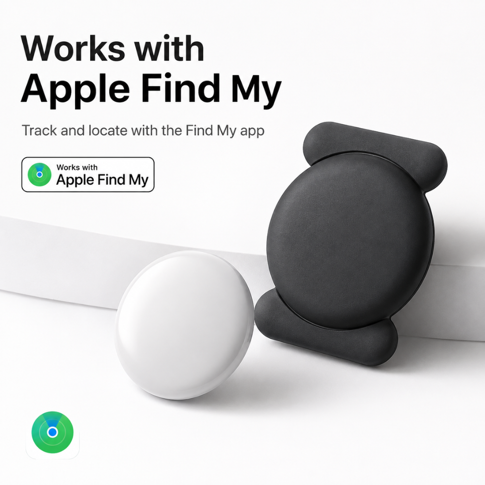 Lokalizator do kluczy z magnesem – smart tag do Apple Znajdź w silikonowym etui na auto i rower