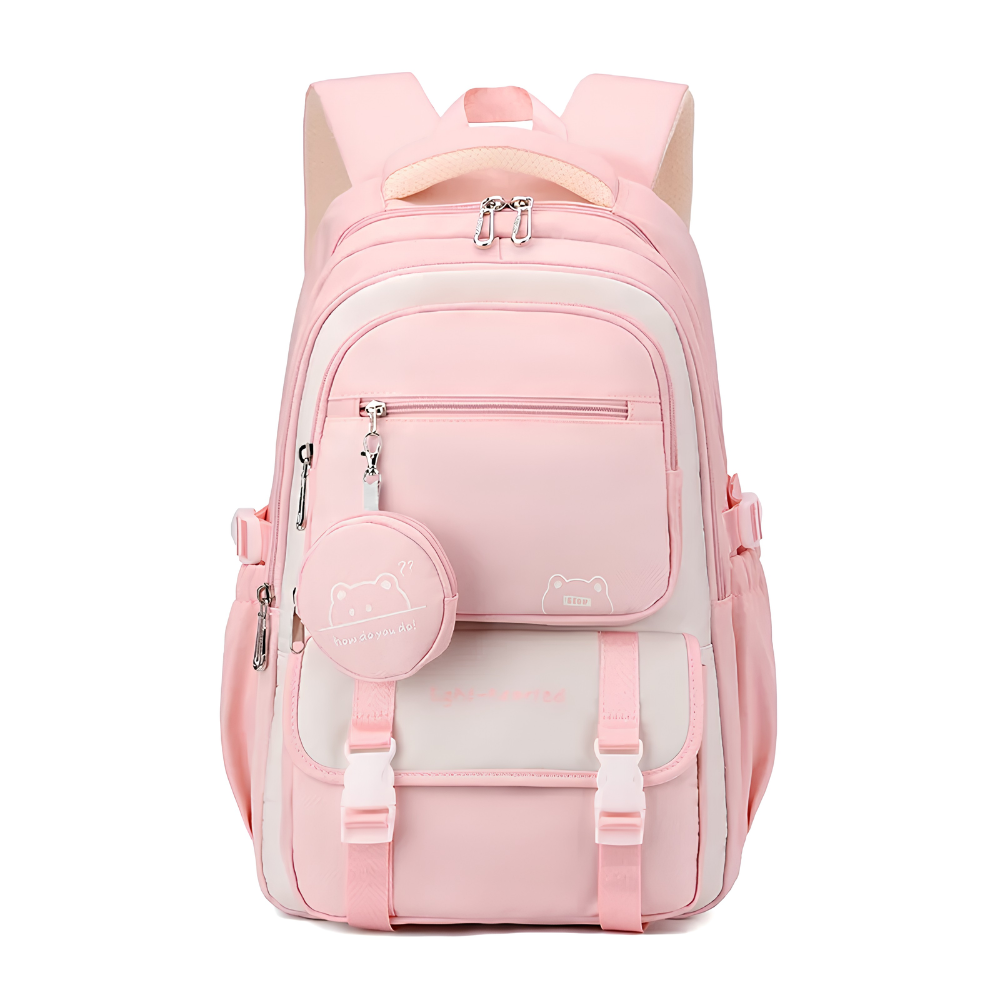 Plecak szkolny kawaii z mini torebką – lekki duży plecak z wieloma kie – 1