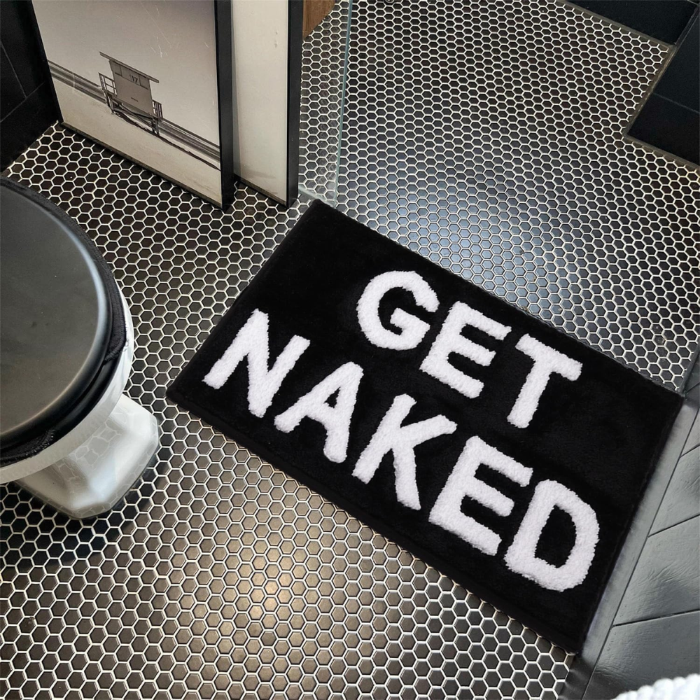 Mata Łazienkowa Get Naked – Miękka Chłonna Mata Antypoślizgowa do Łazienki, Wanny i Prysznica