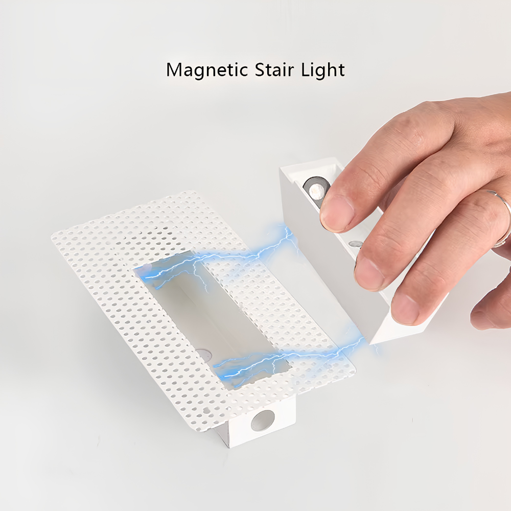 Magnetyczna pokrywa lampy schodowej zdejmowana bez narzędzi