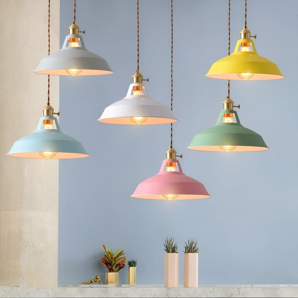 BarnFlare Ceiling Lights – Kolorowa lampa wisząca LED w stylu industrialnym z makaronikami 1
