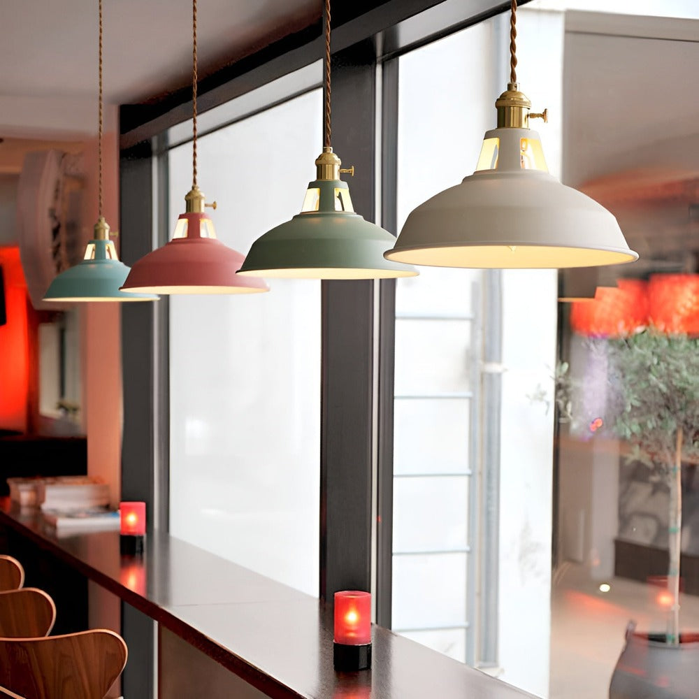 BarnFlare Ceiling Lights – Kolorowa lampa wisząca LED w stylu industrialnym z makaronikami 2