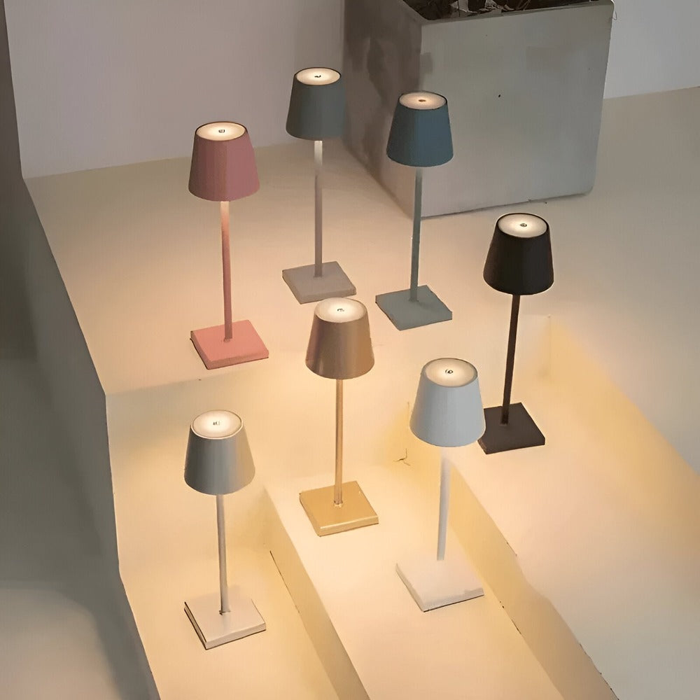Vintage Bezprzewodowa Lampa Stołowa - Wodoodporna, Elegancka Dekoracja do Salonu - 6