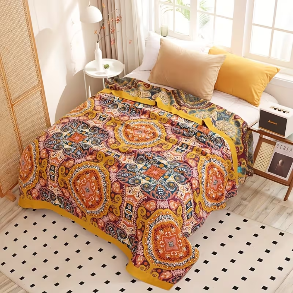 Bohomian Koc Boho | Dwustronny, Oddychający Wzór Paisley 0